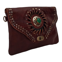 Bolso de piel engrasada con detalles P