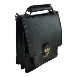 Bolso maletín pequeño de cuero.