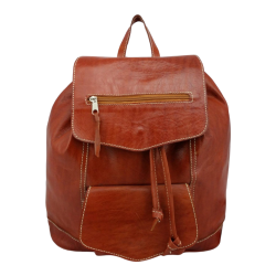 Mochila de piel cremallera solapa M221