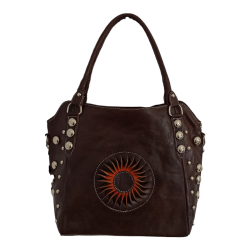 Bolso de piel engrasado Grande con detalles MB501