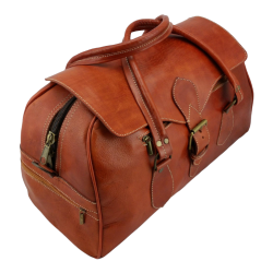 Bolso viaje en cuero con hebilla  BV202