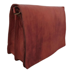 Bolso mensajero cuero dos fuelles FM810