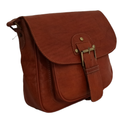 Bolso de piel clásico con hebilla en 2 tamaños FB198