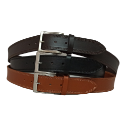 Cinturon de piel con costrura