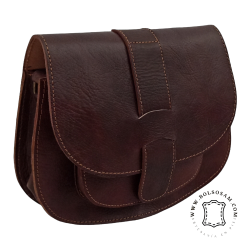 Bolso de cuero con solapa FB396