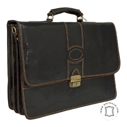 Maletín de piel AM con detalle Co725