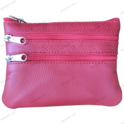 Monedero de piel 4 cremalleras  MA099