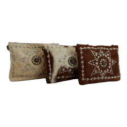 Bolso de piel con pelo natural  MB101